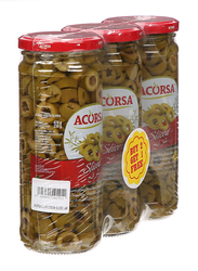 Acorsa Green Sliced Olives, 3 Pieces x 470g