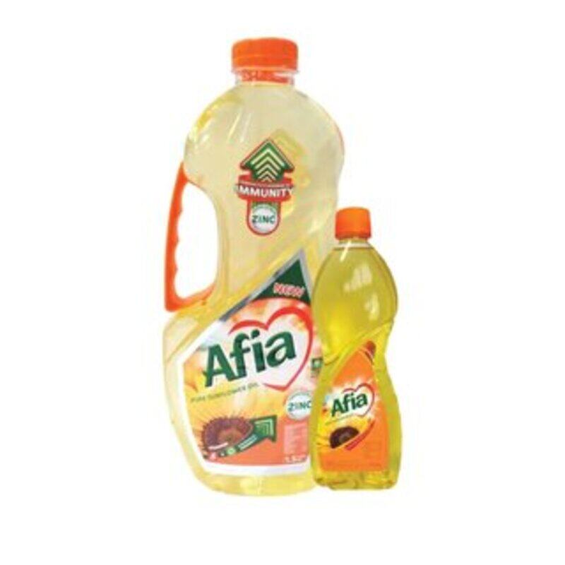 

Afia Sunflower Oil 1.5 ltr + 500ml