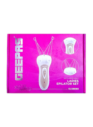 Geepas Rechargeable Ladies Epilator, White/Gold