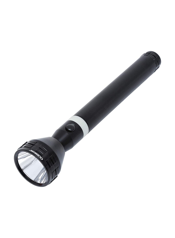 Olsenmark Rechargeable LED Flashlight with Night Glow, OMFL2610, Black