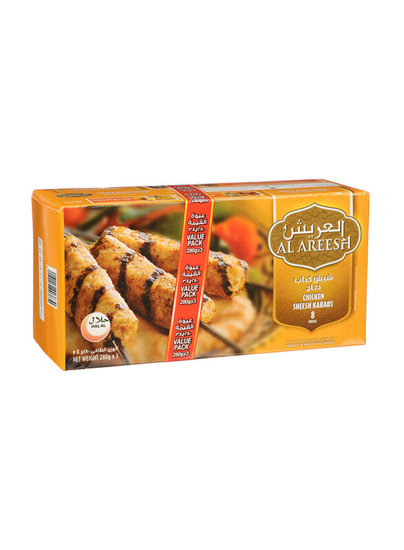 

Al Areesh Sheesh Kabab Chicken, 3 x 80g
