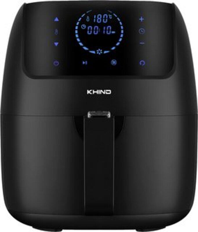 

KHIND Air Fryer ARF3000, Digital Display with Touch Control, 3.5L Net Capacity, 8 Preset Menus, Variable Temperature and Timer, Food SS Grill, Low Fat