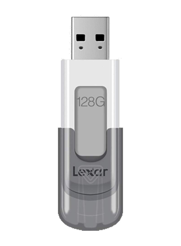 Lexar 128GB Jump Drive V100 USB 3.0 Flash Drive, Off White/Grey