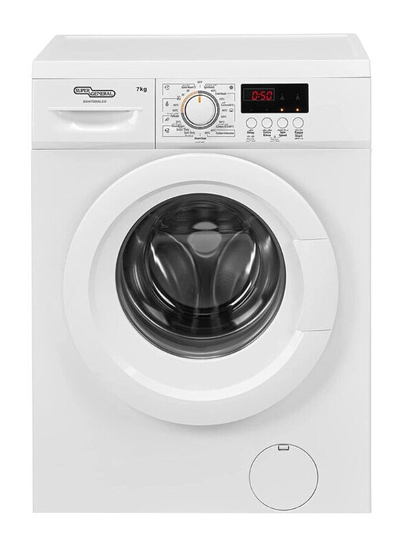 

Super General 7kg 1400 RPM Front Load Washing Machine, SGW7200NLED, White