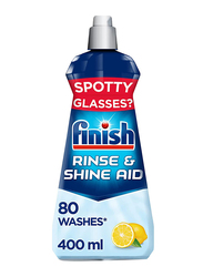 Finish Rinse & Shine Aid Lemon Liquid, 400ml