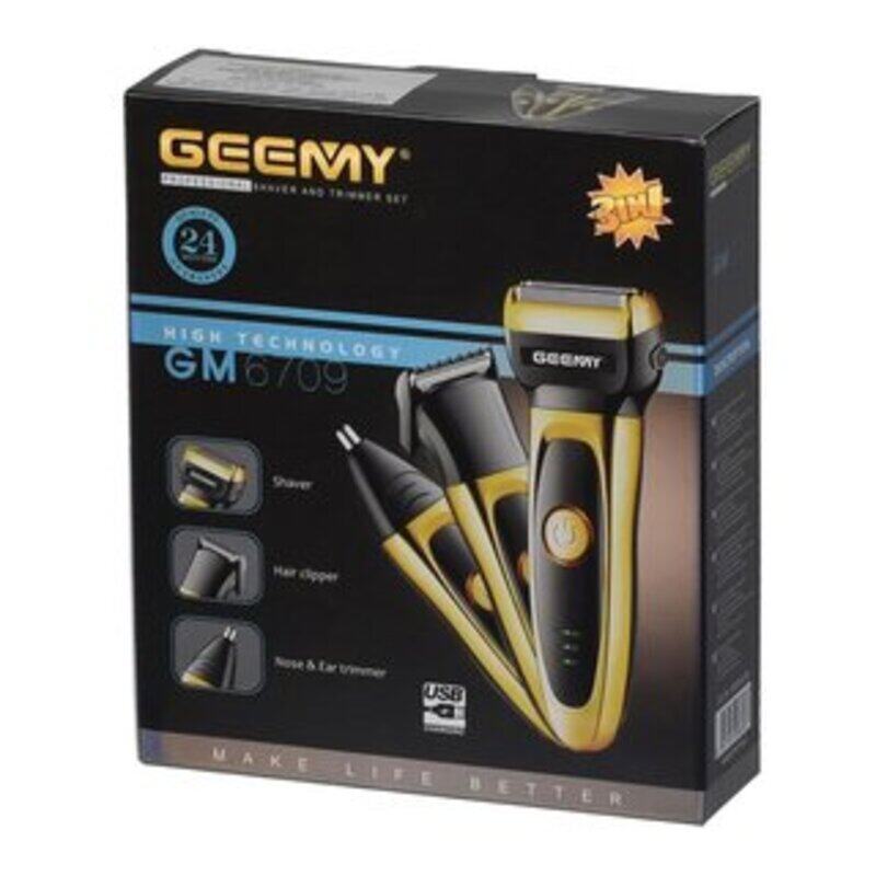 

Generic Geemy Gm 6709 , 3 In 1 Professional Shaver & Trimmer