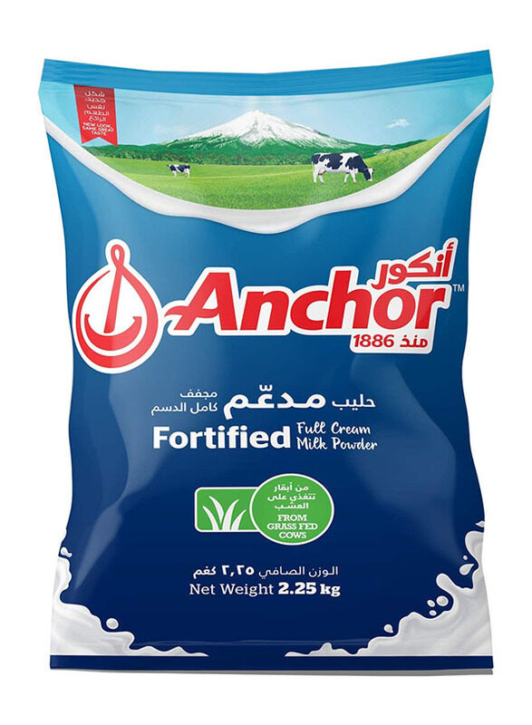 

Anchor Full Cream Fortified Milk Powder Sachet, 2.25 Kg