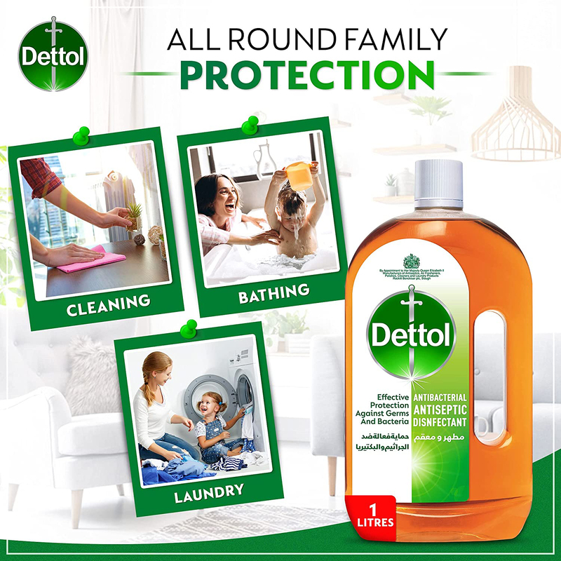 Dettol Antibacterial Antiseptic Disinfectant Liquid, 1 Liter