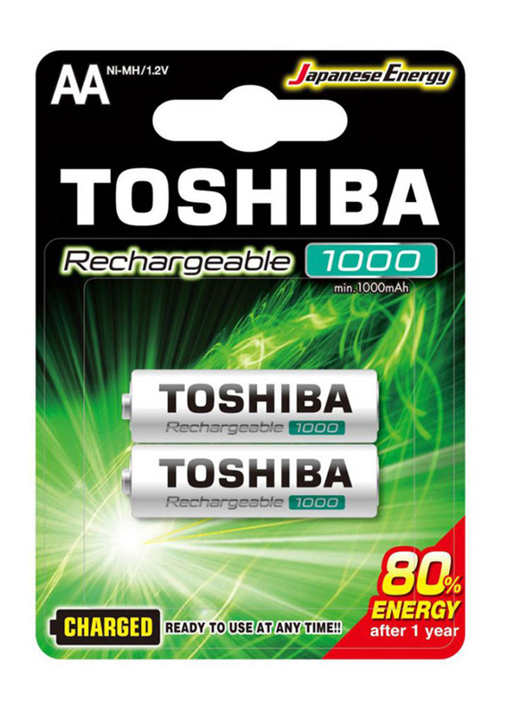 

Toshiba AA 1000mAh Rechargeable Battery, Silver