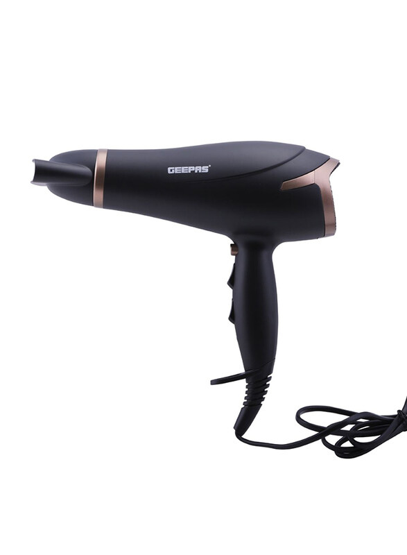 

Geepas Cool Shot Function Powerful Hair Dryer, GH8643, Black/Rose Gold