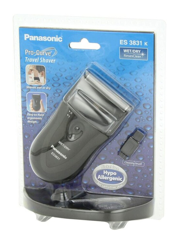 Panasonic Compact Shaver Wet/Dry Washable Shaver, Es 3831, Black