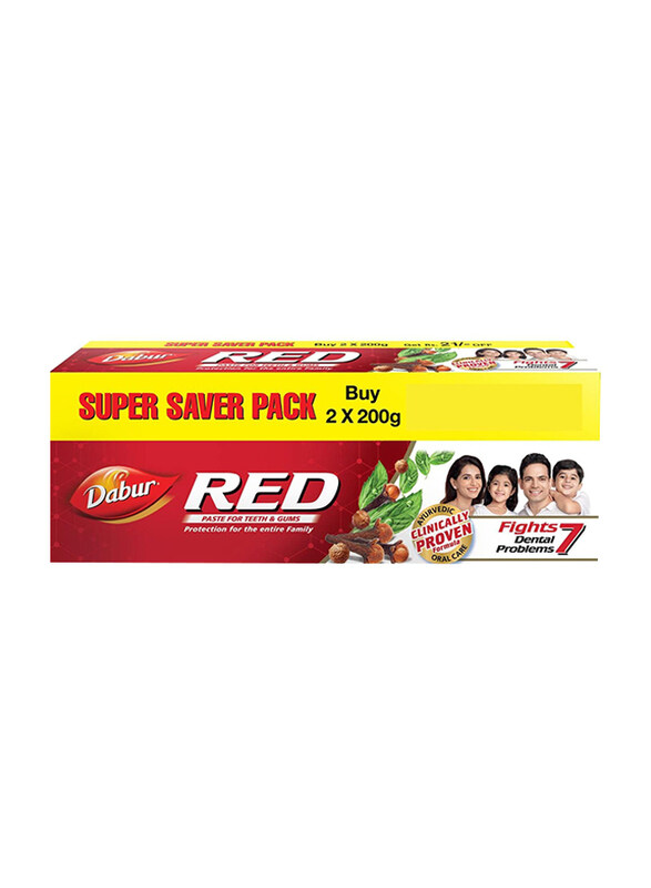 

Dabur Red Tooth Paste, 2 Pieces, 200gm