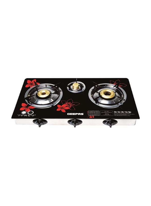 

Geepas 3 Gas Burner with Hard Glass