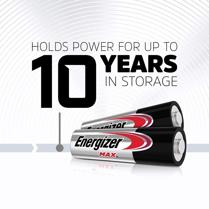 Energizer AA Max Batteries, 2 Pieces, Silver/Black
