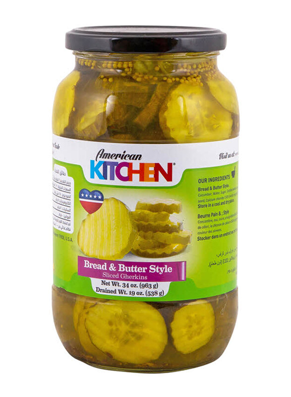 

American Kitchen Bread & Butter Style Sliced Gherkins, 34oz