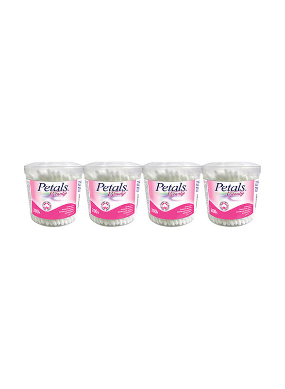 

Petals Cotton Buds, 4 x 200 Pieces