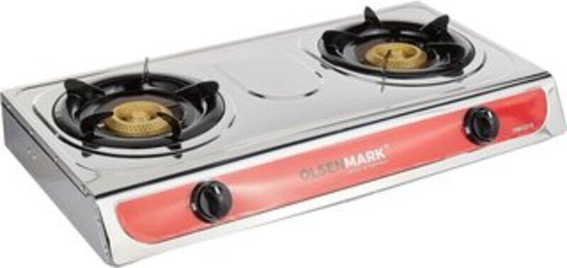 Olsenmark  OMK2316, Stainless Steel Double Burner Gas Stove