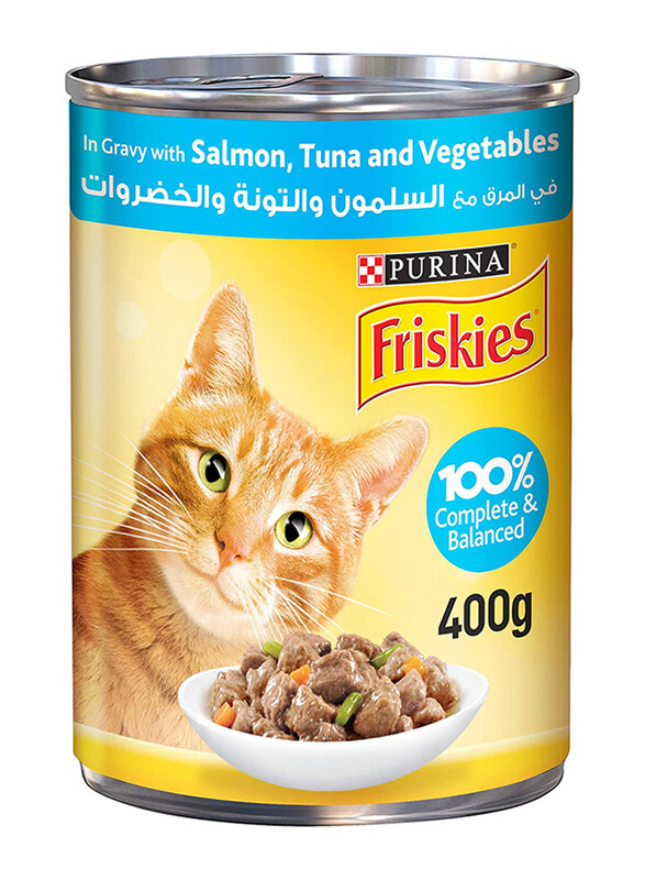 

Purina Friskies Salmon, Tuna and Vegetables Cat Wet Food, 400g