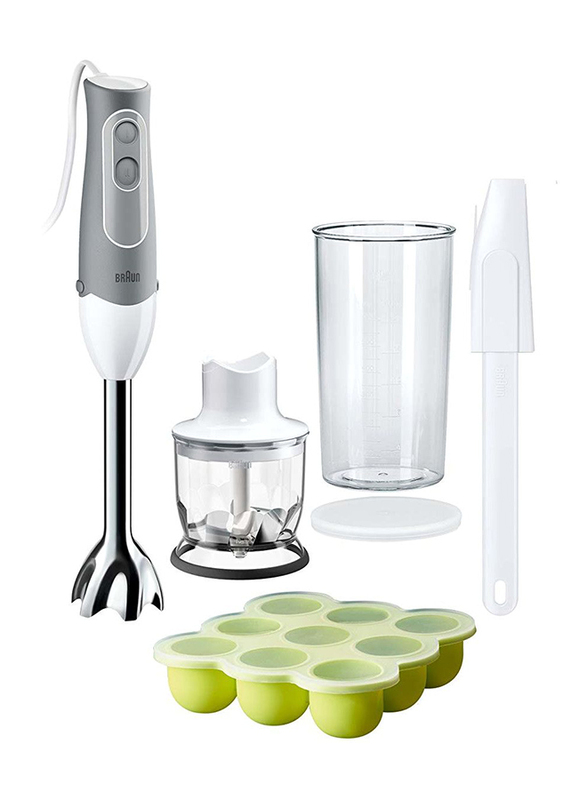 

Braun 0.6L MultiQuick Baby Hand Blender with 2 Speeds Control, 600W, MQ523, Grey/White