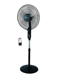 Sonashi 16-inch Stand Fan with Remote Control, 5 Blades, SF8027, Black