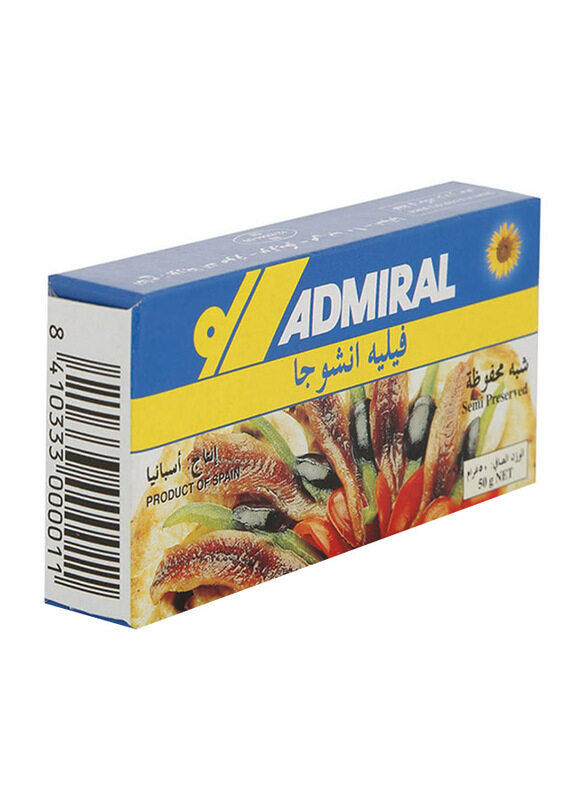 

Admiral Anchovy Fillets in Sunflower Oil, 50g