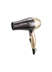 Sonashi Travel Hair Dryer, 1200W, SHD5008, Black/Gold