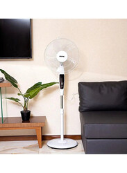 Geepas Stand Fan with Remote Control, 16-inch, White