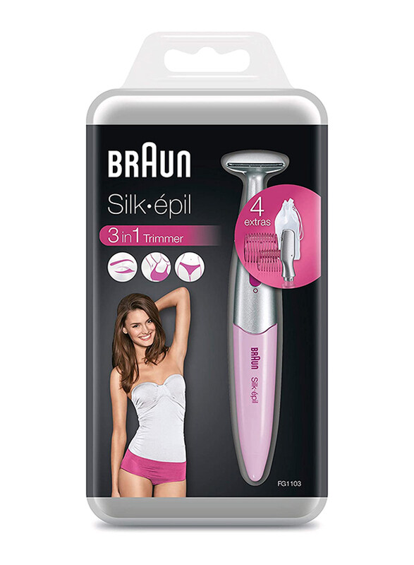 

Braun Silk-epil 3-in-1 Bikini Trimmer for Women, FG 1103 GP, Silver/Pink