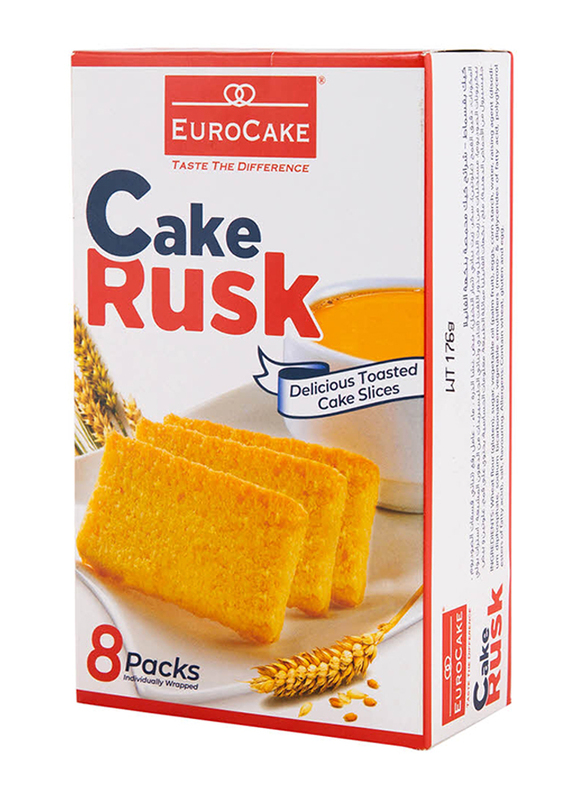 Euro Cake Rusk, 8 Pack x 176g