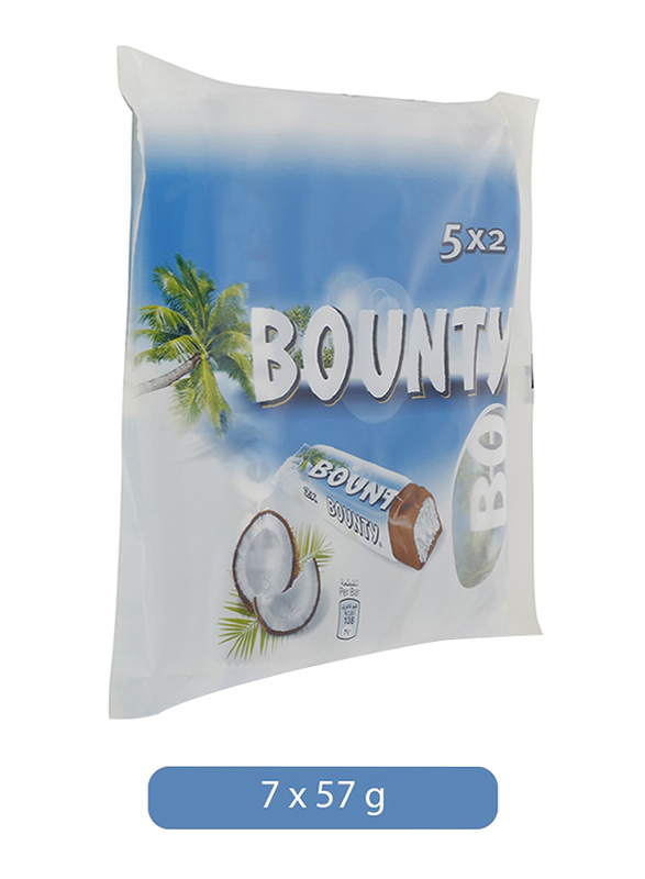 Bounty Milk Chocolate Bars, 5 x 57g