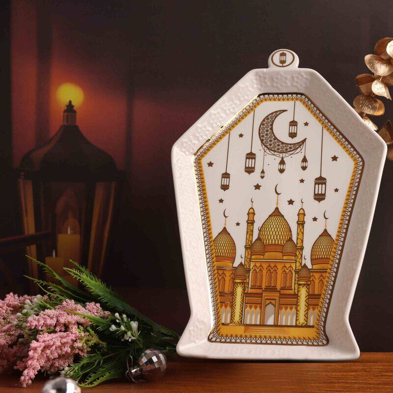 

Generic Tableware Ceramic Ramadan Plate, SD-41820, Multicolour