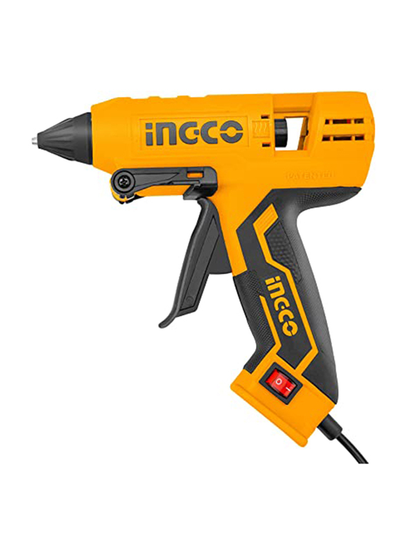 Ingco Hot Glue Gun, GG308, Yellow/Black