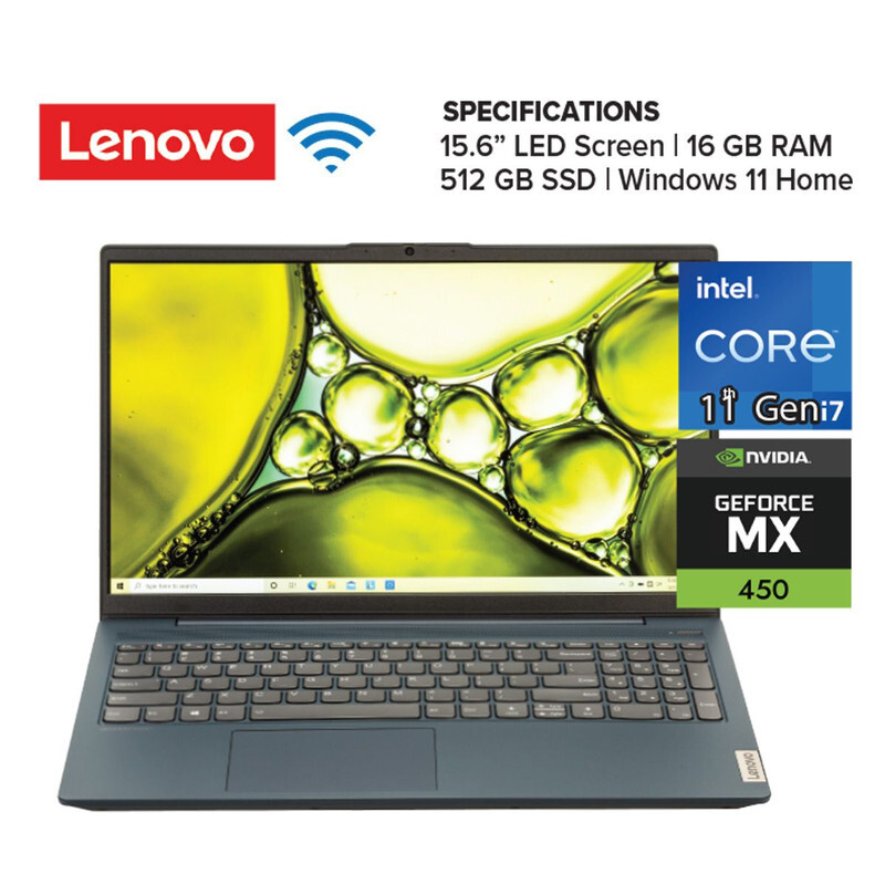 Ideapad 5 15ITL05 Laptop With 15.6-Inch FHD Display, Core i7-1165G7 Processor,16GB RAM,512GB SSD,2GB Nvidia GeForce MX450 Graphics Card,Windows 11 English,Arabic
