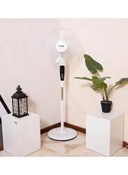 Geepas Stand Fan with Remote Control, 16-inch, White