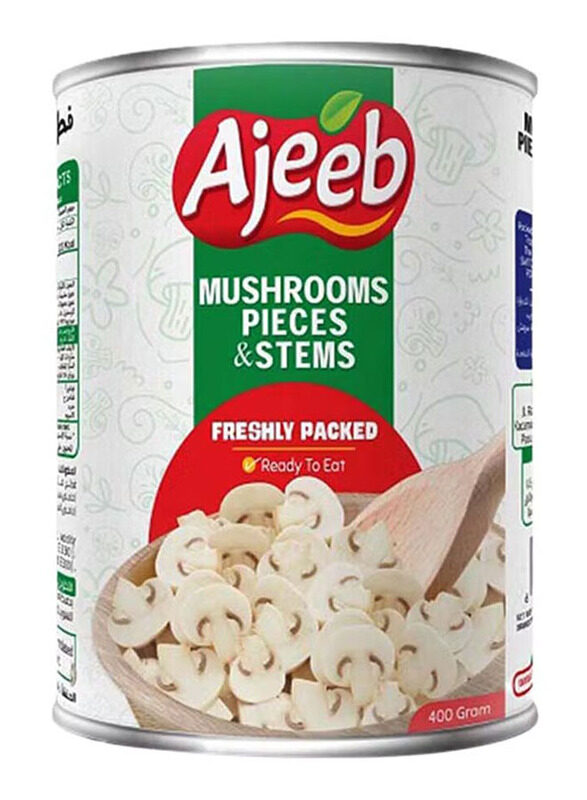 

Ajeeb Canned Mushrooms Pieces & Stems, 400g