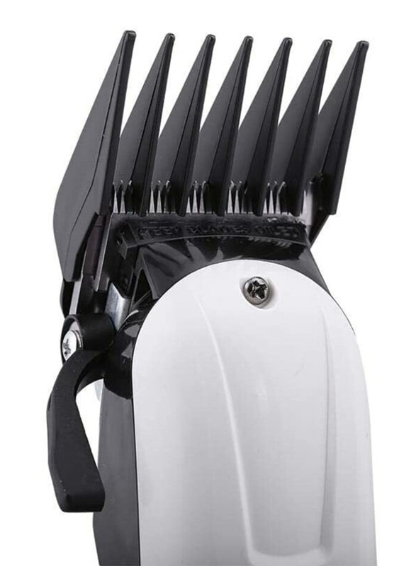 Geepas Professional Rechargeable Hair Clipper, White/Black