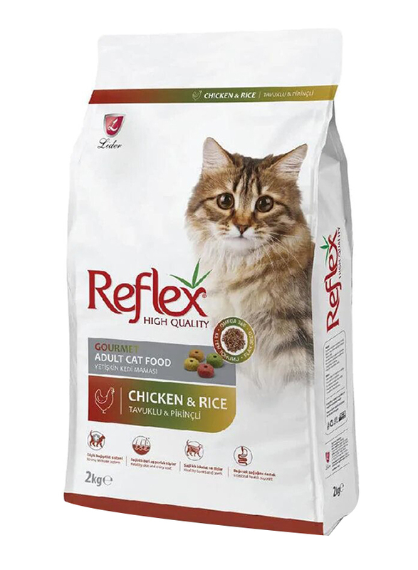 Reflex Gourmet Chicken & Rice Dry Adult Cat Food, 2 Kg