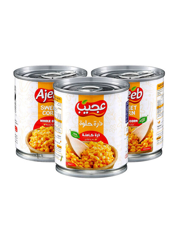 

Ajeeb Whole Sweet Corn, 3 x 200g