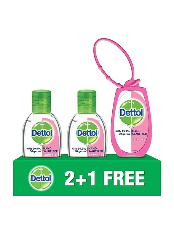 Dettol Skincare Hand Sanitizer, 3 x 50ml