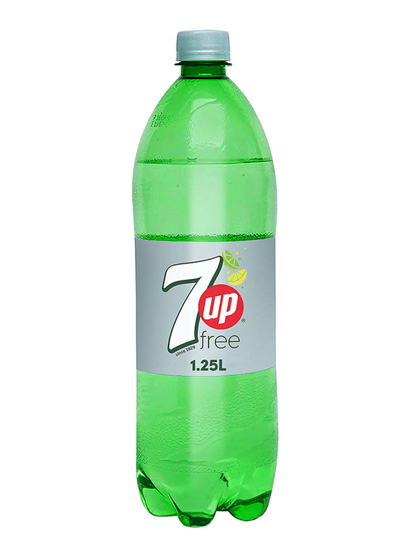 7Up Free Carbonated Soft Drink Bottle, 1.25 Litres