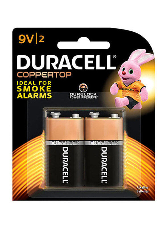 

Duracell 9V Coppertop Battery, Pack of 2, 12 Pieces, Brown/Black