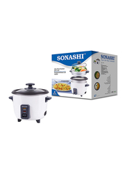 Sonashi 2.8L Rice Cooker, 1000W, SRC328(BS), Black/White