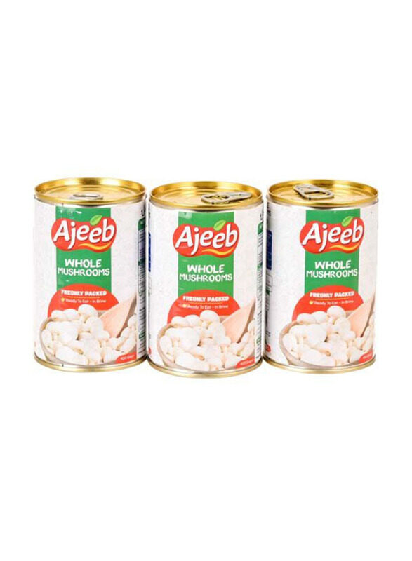 

Ajeeb Whole Mushrooms, 3 x 400g