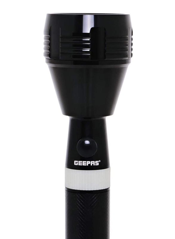 Geepas Rechargeable LED Flashlight, 4 Pieces, GFL4639, Black
