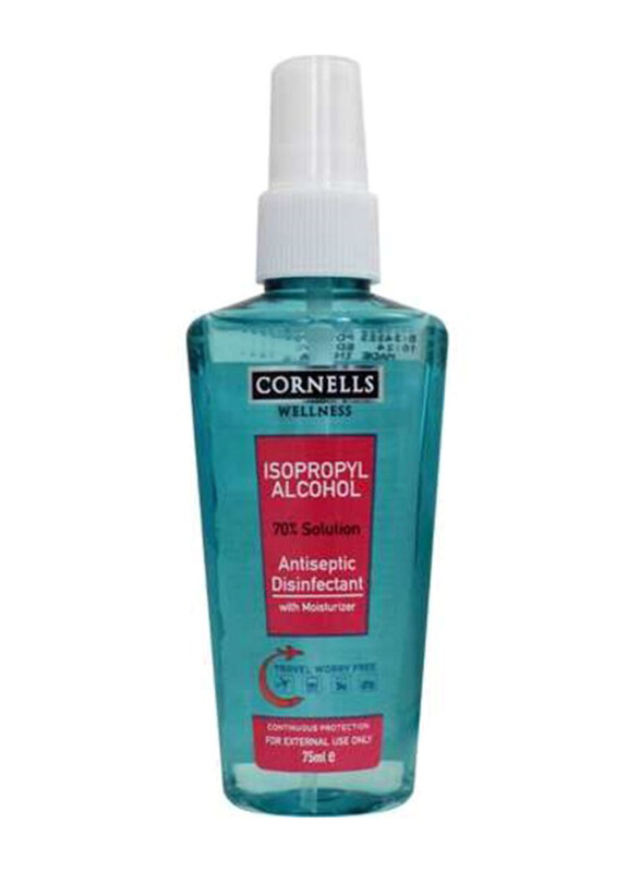 

Cornells Isopropyl Alcohol 70% Solution Antiseptic Disinfectant with Moisturizer, 75ml