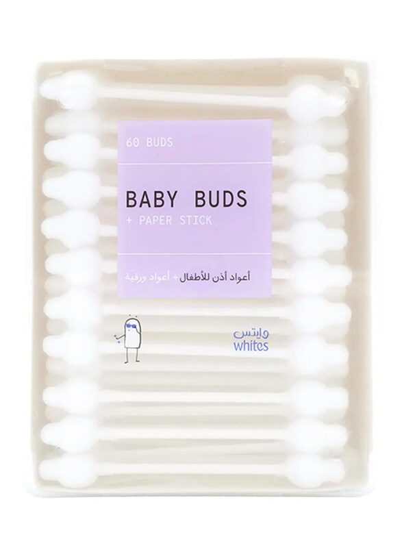 

Baby Cotton Buds, Square, 60 Pieces
