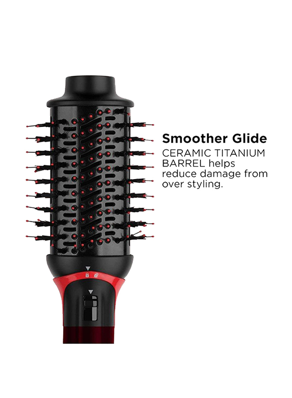 Revlon One Step Volumizer Hot Air Brush, RVDR5298ARB, Black/Red