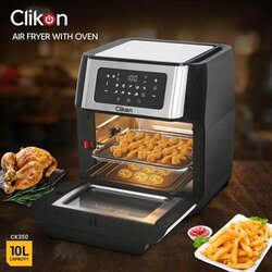 Clikon  CK350,  10 Litre, Air Fryer with Oven for Oil Free Cooking, Easy Touch Operated Digital Display, Multi Preset Programs, Aerocrisp Technology