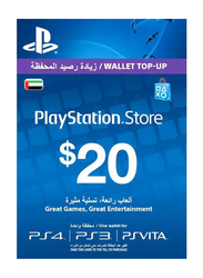 Sony 20 Dollar PlayStation Wallet Top-Up for PlayStation PS4 PS3 & PSVita,
