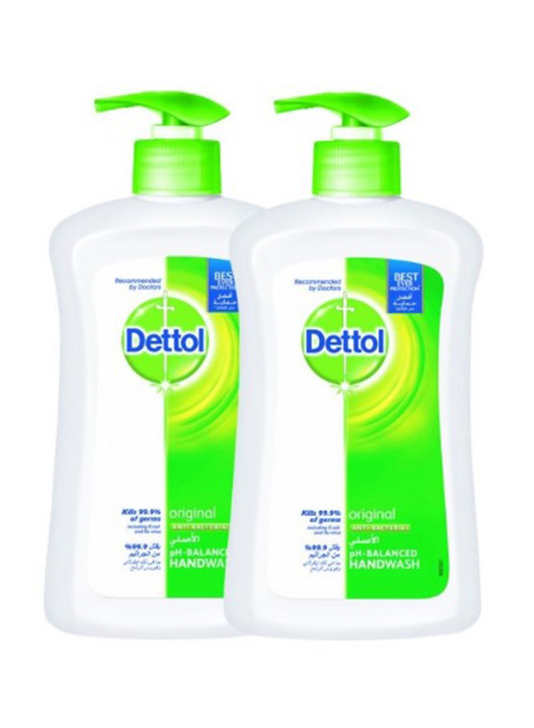 Dettol Original Anti Bacterial Liquid Hand Soap, 2 x 200ml